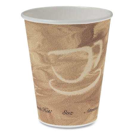 Solo Mistique Polycoated Hot Paper Cups, 8 oz, Brown, PK1000 378MS-0029